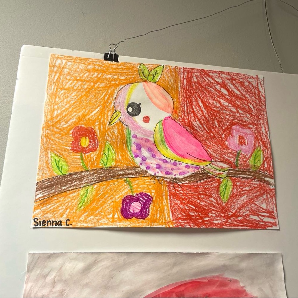 Colorful Bird Drawing for Kids